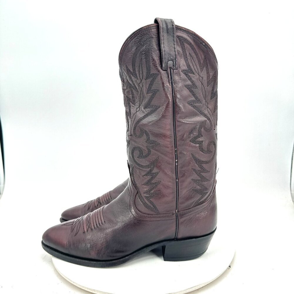 Dan Post 16773 Men Size 10.5D Black Cherry Leather Western Cowboy Boot